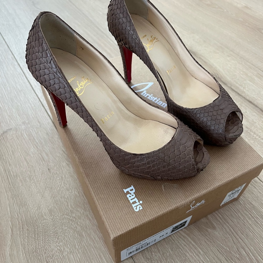 Christian Louboutin Peep-Toe Heels